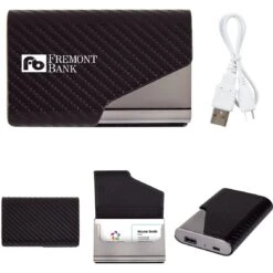 2-in-1 Zeus Power Bank With Card Holder (2500 MAh, UL Listed)