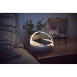 Archway Wireless Speaker With Wireless Charger And Touch Light