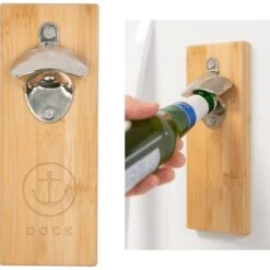 Bamboo Wall Mounted Bottle Opener