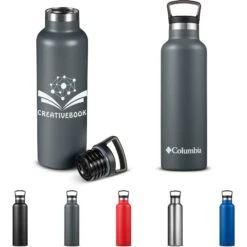 Columbia Double Wall Vacuum Bottle With Loop Top (21 Oz.)