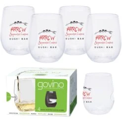 Dishwasher Safe Govino Wine And Cocktail Glass 4 Pack (12 Oz.)