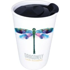 Double Wall Ceramic Tumbler (11 Oz., Full Color Logo)