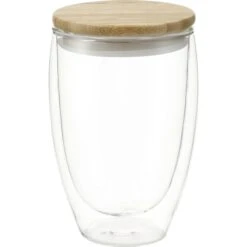 Easton Glass Cup With Bamboo Lid (12 Oz.)