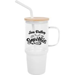 Evelyn Glass Tumbler With Handle (32 Oz.)