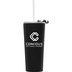 Excalibur Double Wall Stainless Tumbler With Straw (22 Oz.)