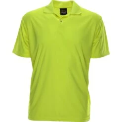Hi Vis Birdseye Safety Polo Shirt (Men's, Lime)