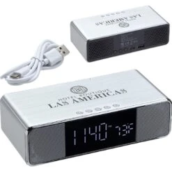 Mystic Alarm Clock With Wireless Speaker And Wireless Charger