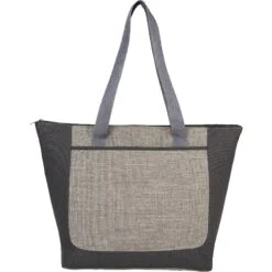 Reclaim Two-Tone Recycled Zippered Tote Bag