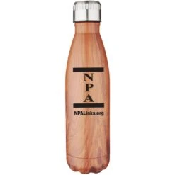 Stainless Steel And Copper Lined Vacuum Faux Wood Bottle