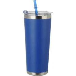 Stainless Tumbler With Straw (20 Oz.)