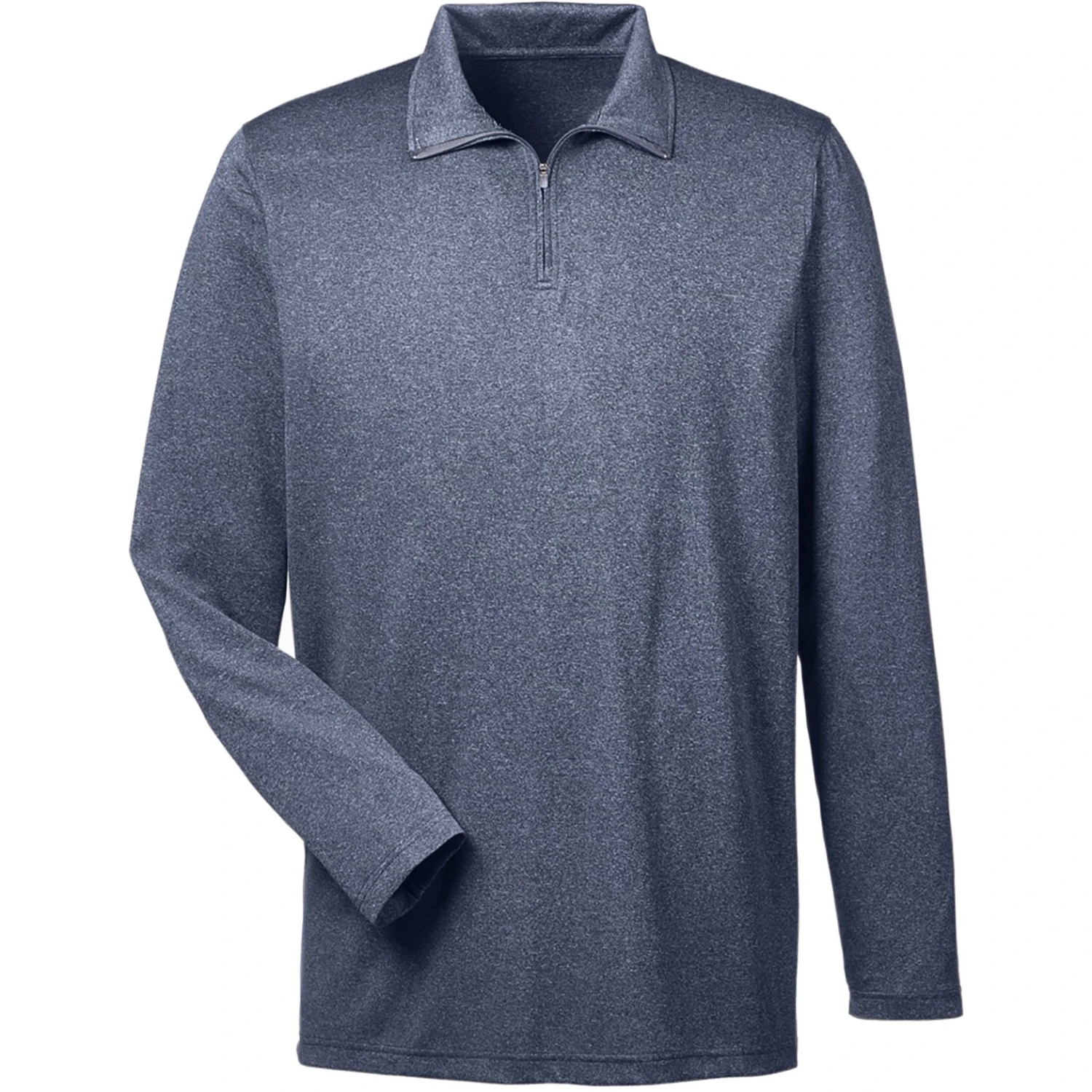 UltraClub Cool And Dry Heathered Performance Quarter-Zip Shirt (Men's) - Image 3