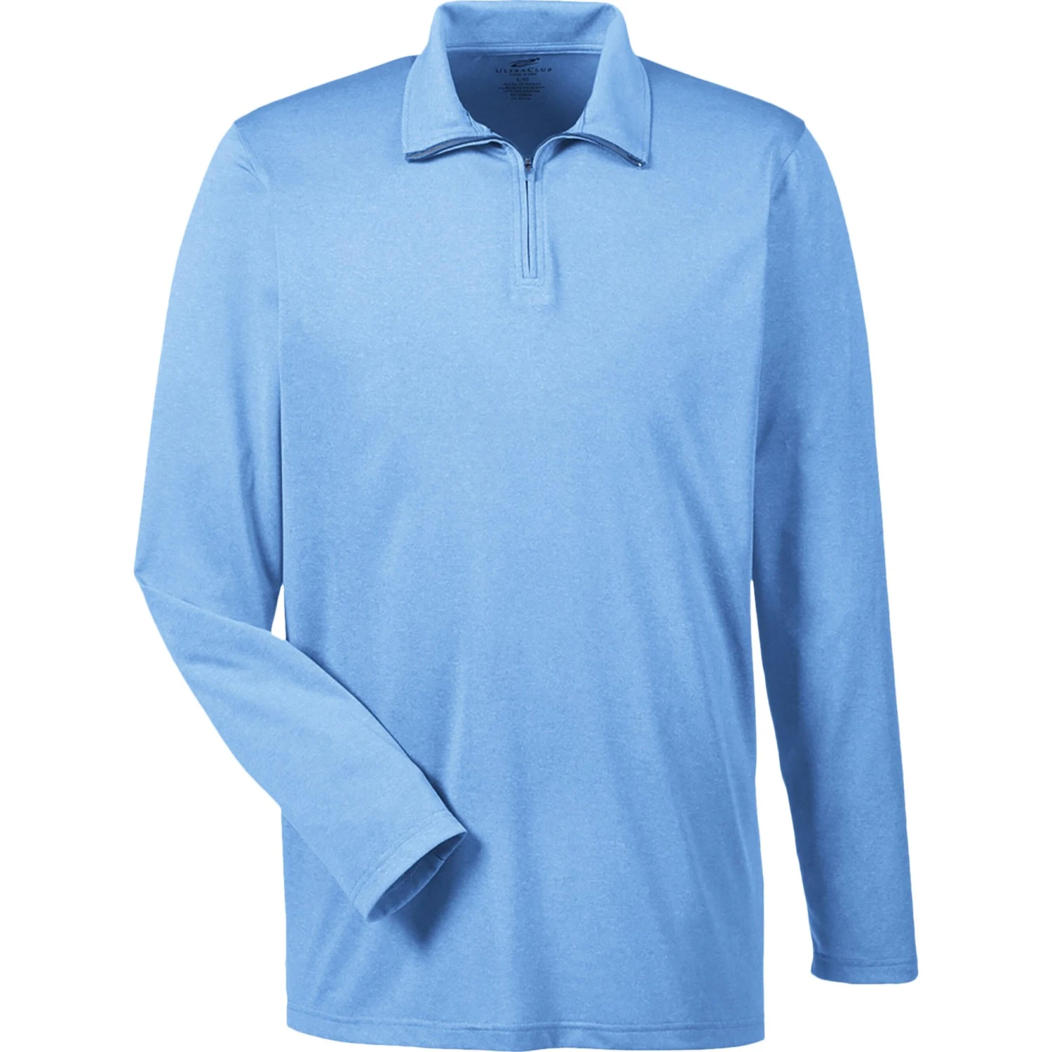 UltraClub Cool And Dry Heathered Performance Quarter-Zip Shirt (Men's) - Image 11