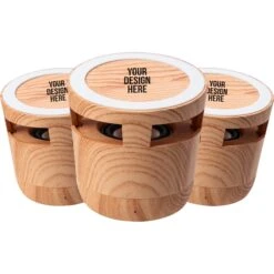 Woodgrain Wireless Charging Pad And Speaker